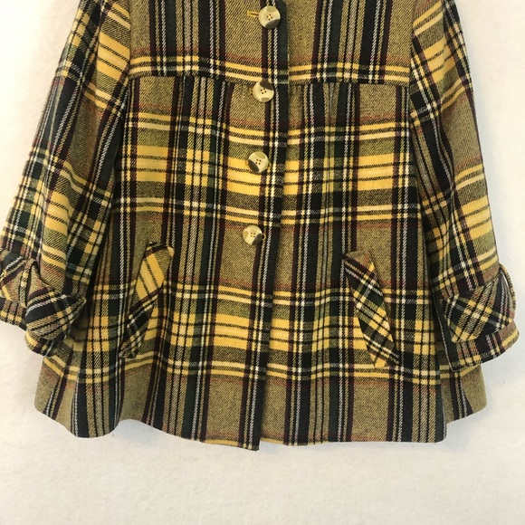 Sundance Yellow Plaid Swing Jacket - Picture 5 of 7